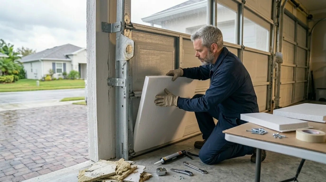Garage door repair work in Oklahoma City, OK